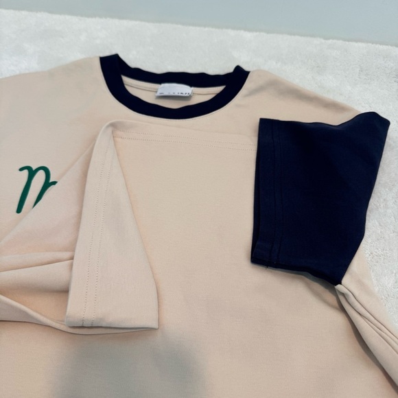 Tops  Cream and Blue Short Sleeve T-Shirt - Picture 8 of 8